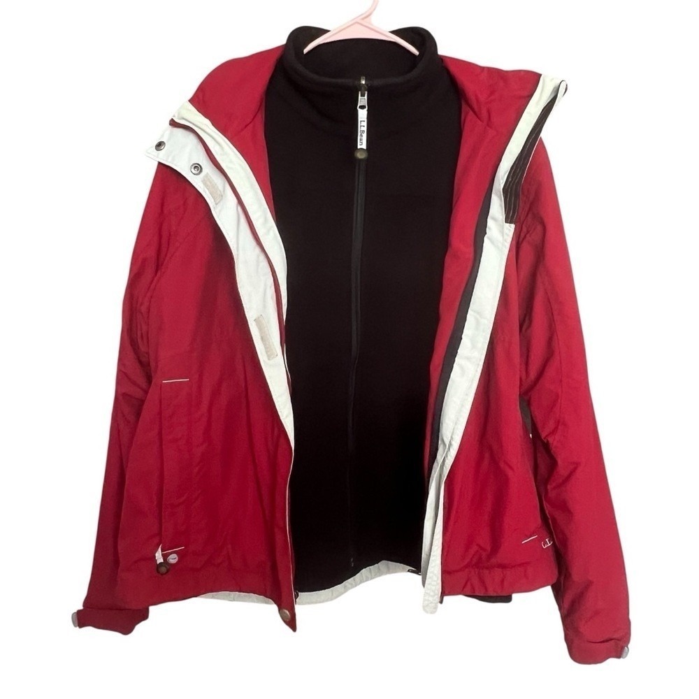 L.L. Bean VTG 2 in 1 Jacket Outdoors Gorpcore Streetwear Preppy Retro Red SZ M